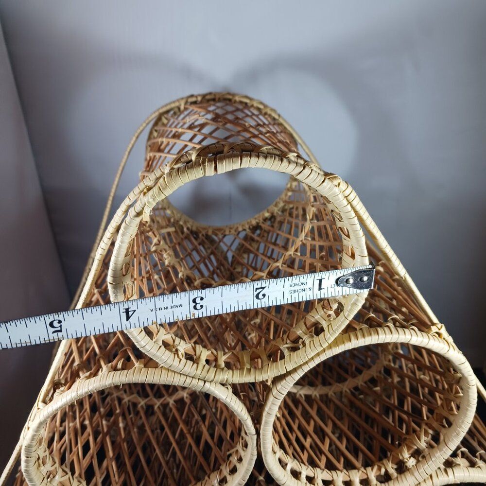 Wicker BOHO MCM Rattan Wine Rack (6 Bottles) - Picture 5 of 11